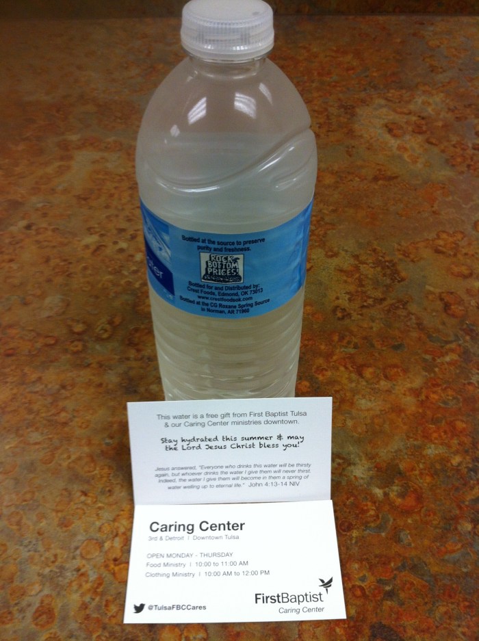 bottle and card